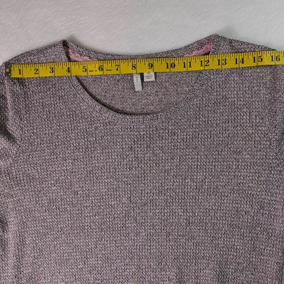 Cato Pullover Sweater Womens Medium Pink Lace Hem Whimsigoth Scoop Neck - Picture 8 of 12